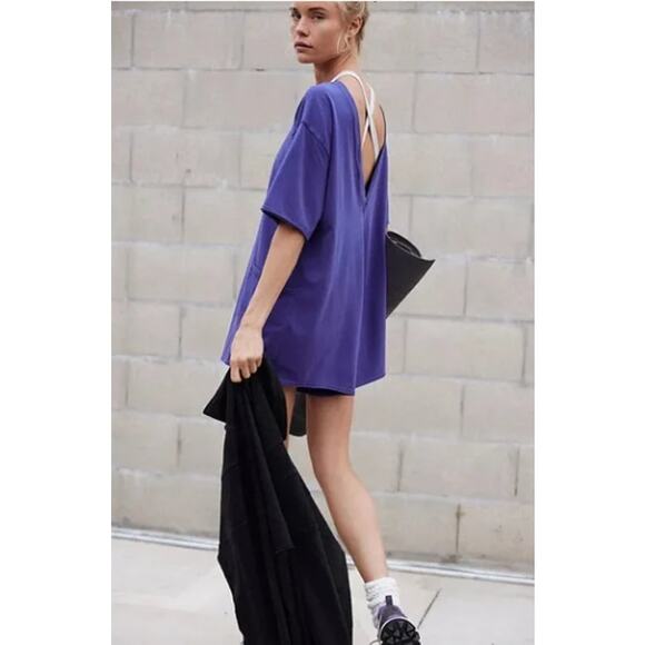 MSRP $60 NWT Free People x Fp Movement Hot Shot Tee Romper Onesie Size S - Picture 2 of 6